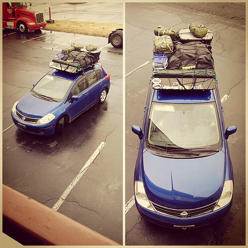 2012 Nissan Versa Car Camping